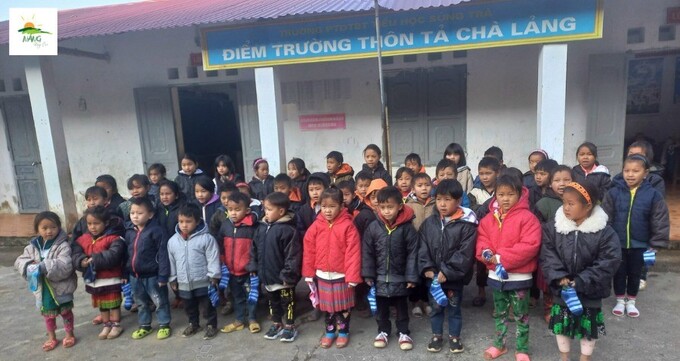 Các em học sinh tại Điểm trường thôn Tả Chà Lảng
