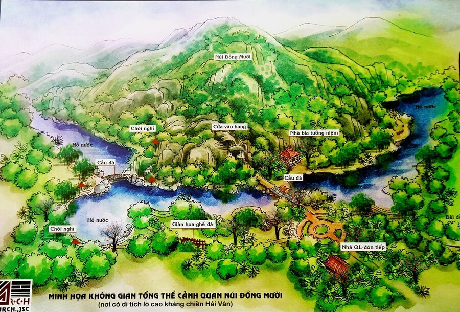 Minh họa không gian tổng thể cảnh quan núi Đồng Mười, huyện Như Thanh, tỉnh Thanh Hóa