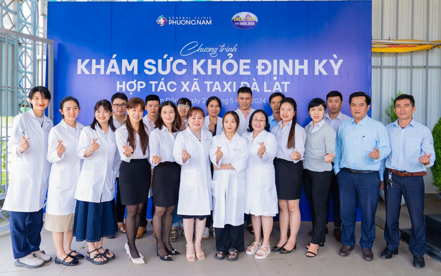 Phòng khám Đa khoa Phương Nam và Hợp tác xã Taxi Đà Lạt trong chương trình khám sức khỏe định kỳ cho người lao động