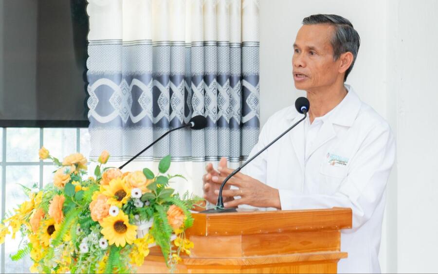 Bác sĩ Chuyên khoa II Nguyễn Văn Hòa - Giám đốc Chuyên môn Phòng khám Đa khoa Phương Nam phát biểu tại chương trình  