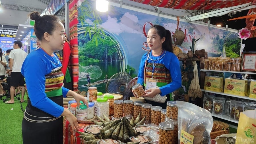 Liên hoan văn hóa ẩm thực xứ Thanh năm 2024 có quy mô trên 100 gian hàng đến từ các huyện, thị xã, thành phố trong tỉnh Thanh Hóa và một số địa phương trong nước. Ảnh: QH