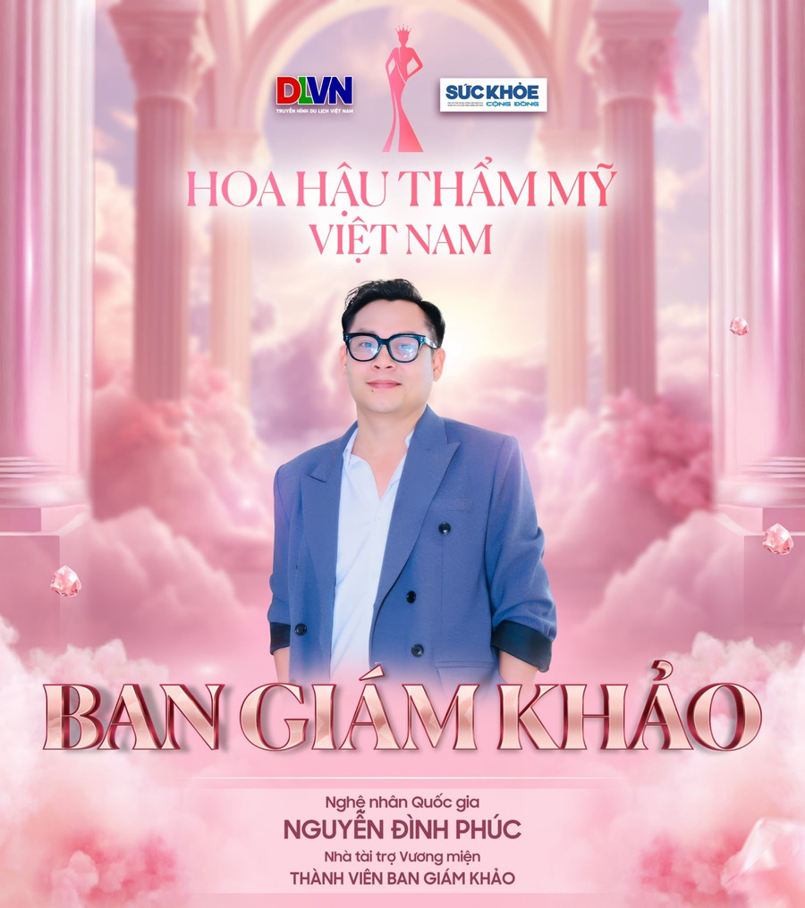 Nghệ nhân Quốc gia Nguyễn Đình Phúc vừa là Nhà tài trợ Vương miện, vừa là Ban giám khảo cuộc thi “Hoa hậu Thẩm mỹ Việt Nam” 2024