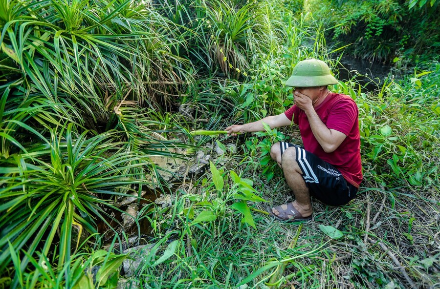 Nghi ngờ nguồn ô nhiễm xuất phát từ trang trại lợn Tâm Việt, người dân đã yêu cầu chính quyền địa phương vào cuộc kiểm tra, làm rõ