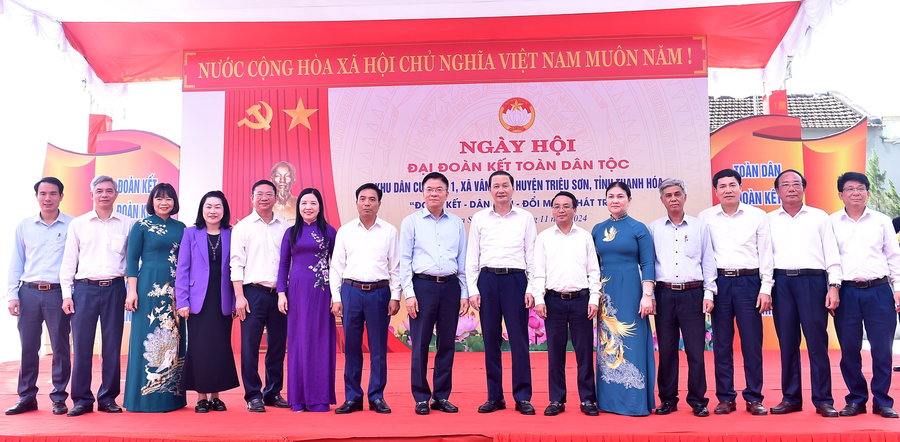 Ngày hội Đại đoàn kết toàn dân tộc năm 2024 tại khu dân cư Thôn 1, xã Vân Sơn, huyện Triệu Sơn