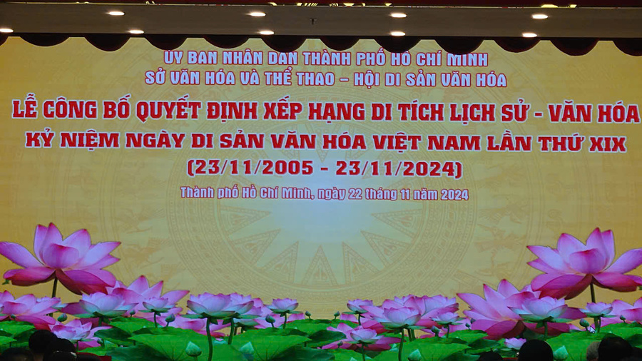 Lễ công bố quyết định xếp hạng di tích cấp Thành phố nhân kỷ niệm Ngày Di sản văn hóa Việt Nam lần thứ XIX