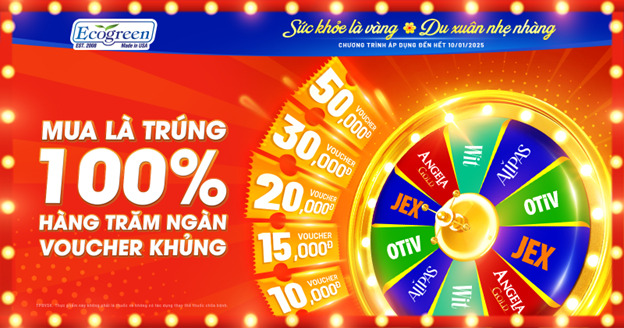 Hàng trăm ngàn voucher hấp dẫn trị giá lên đến 50.000đ, áp dụng ngay sau khi tích điểm thành công