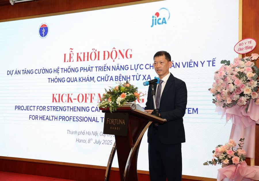 Tiến sĩ, bác sĩ Dương Huy Lương, Phó Cục trưởng Cục Quản lý Khám, chữa bệnh phát biểu Ảnh: Lê Hảo