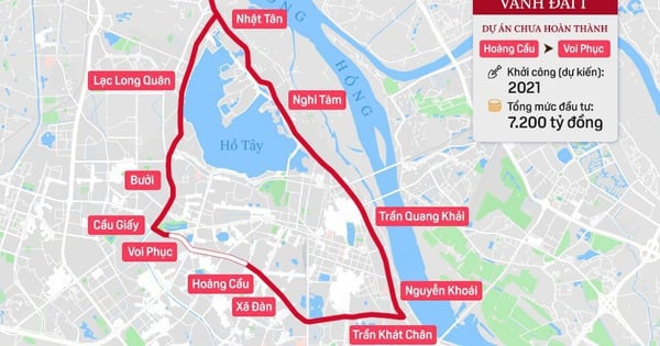Tuyến đường vành đai 1, nơi sẽ áp dụng cấm xe máy chạy xăng dầu kể từ 1/7/2026.