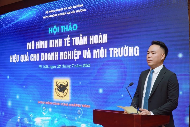 TS. Đào Xuân Hưng – Tổng Biên tập Tạp chí Nông nghiệp và Môi trường phát biểu tại hội thảo