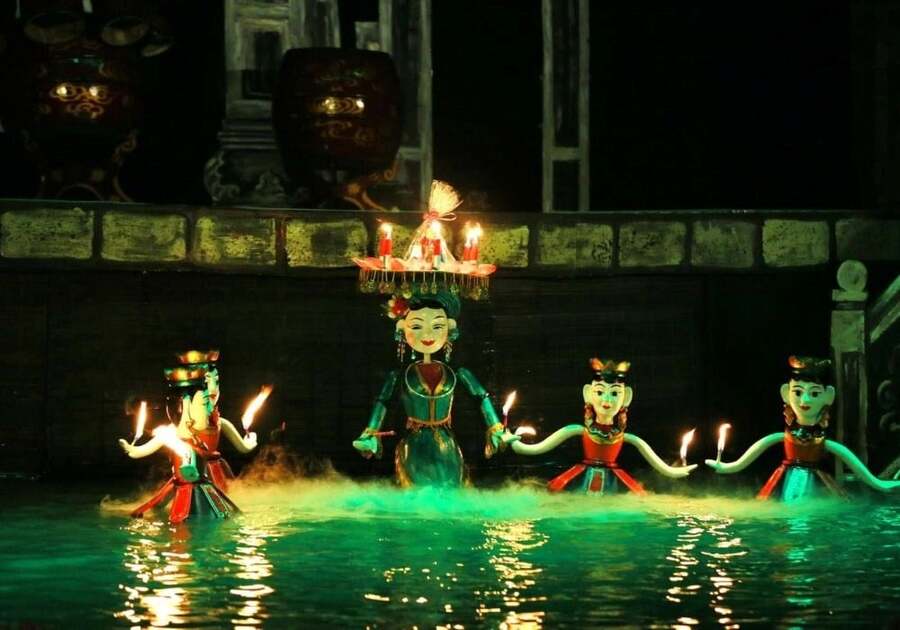 Biểu diễn múa rối nước của Nhà hát Nghệ thuật đương đại Việt Nam  