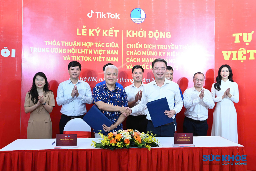 Hội Liên hiệp Thanh niên Việt Nam ký thỏa thuận hợp tác với TikTok Việt Nam