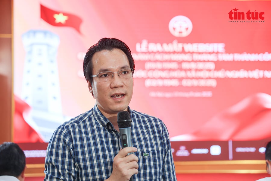 Ông Nguyễn Đăng Ngọc Phó TGĐ Công ty Cổ phần VCCorp - đơn vị thiết kế và vận hành website thông tin về tính bảo mật, kết nối và hệ sinh thái của https://a80.hanoi.gov.vn/