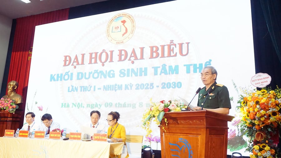 Ông Tạ Quang Vinh – Tổng Thư ký Hội GDCSSKCĐVN, Chủ tịch Khối DSTT phát biểu