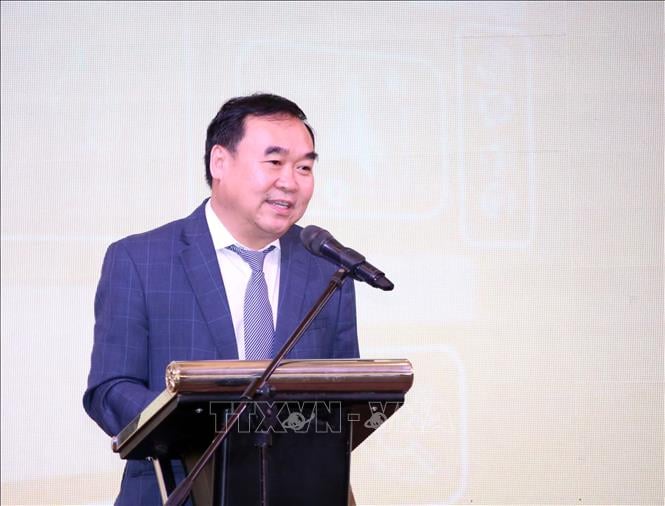 Thạc sĩ, bác sĩ Ngô Đức Hải, Tổng Giám đốc Thiện Nhân Hospital, Phó Chủ tịch Hội Y học thành phố Đà Nẵng phát biểu khai mạc hội thảo