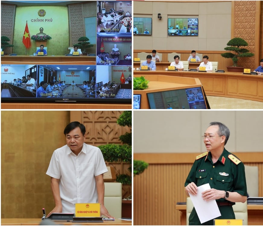 Lãnh đạo các bộ, ngành, địa phương báo cáo (Ảnh: VGP/Minh Khôi)