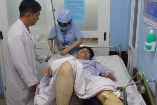 Nạn nhân vụ tai nạn giao thông điều trị tại Bệnh viện Nhân dân Gia Định