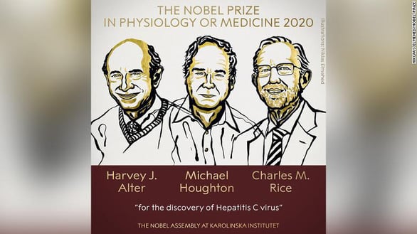 Nobel y sinh 2020 vinh danh khám phá về virus viêm gan C - Ảnh 1.