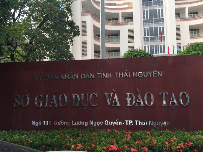 Sở GD&ĐT Thái Nguyên.