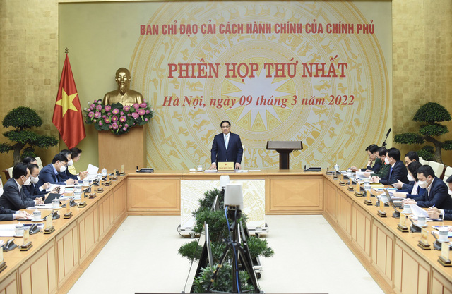 Thủ tướng Phạm Minh Chính chủ trì Phiên họp lần thứ nhất của Ban Chỉ đạo cải cách hành chính của Chính phủ.