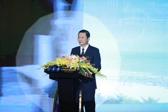 Ông Đỗ Minh Tuấn - Chủ tịch UBND tỉnh Thanh Hoá phát biểu.