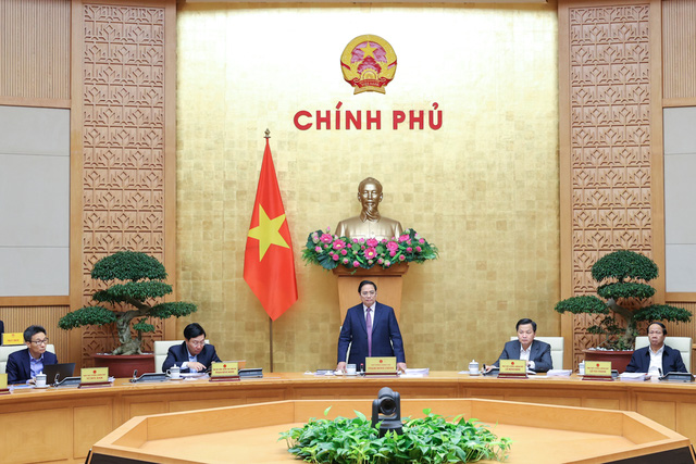 Thủ tướng Chính phủ Phạm Minh Chính chủ trì phiên họp Chính phủ thường kỳ tháng 3.