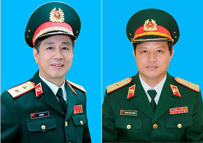 Trung tướng Đỗ Quyết và Thiếu tướng Hoàng Văn Lương (từ trái qua).