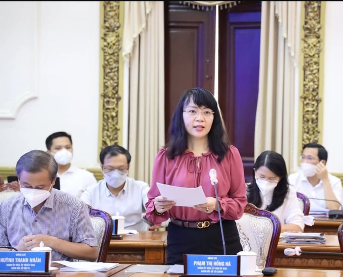 Bà Phạm Thị Hồng Hà, Giám đốc Sở Tài Chính TP.HCM. Ảnh: HMC