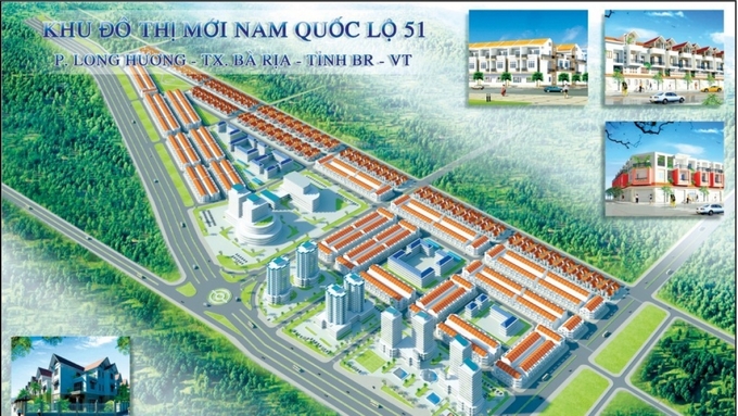 Dự án Khu đô thị mới Nam Quốc lộ 51 tại TP Bà Rịa bị thu hồi.