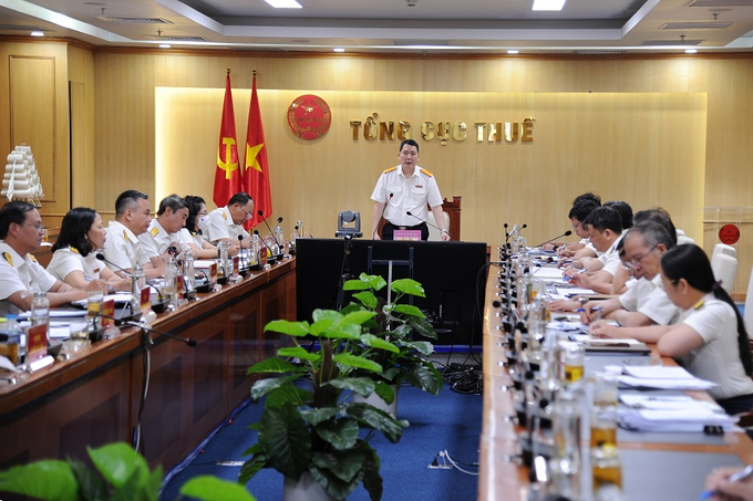Tổng cục trưởng Cao Anh Tuấn phát biểu tại cuộc họp giao ban.