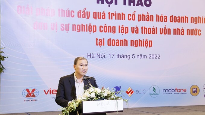 Ông Phạm Văn Đức - Phó Cục trưởng Cục Tài chính doanh nghiệp (Bộ Tài chính) phát biểu