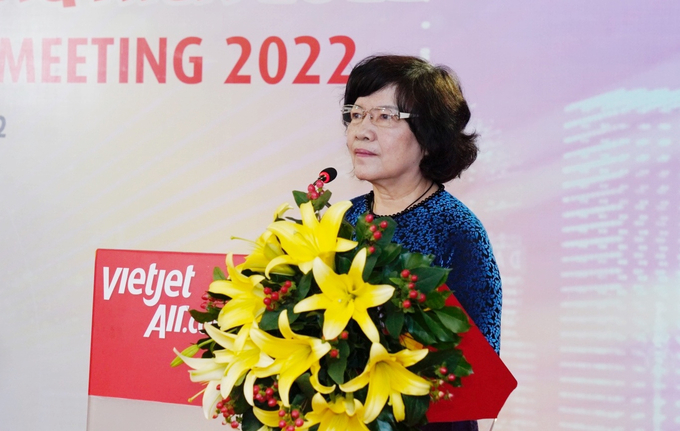 Chủ tịch HĐQT Vietjet Nguyễn Thanh Hà phát biểu khai mạc đại hội.