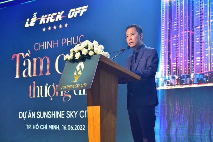 Ông Trần Anh Quân - Tổng Giám đốc Tập đoàn Sunshine Sài Gòn phát biểu tại sự kiện.