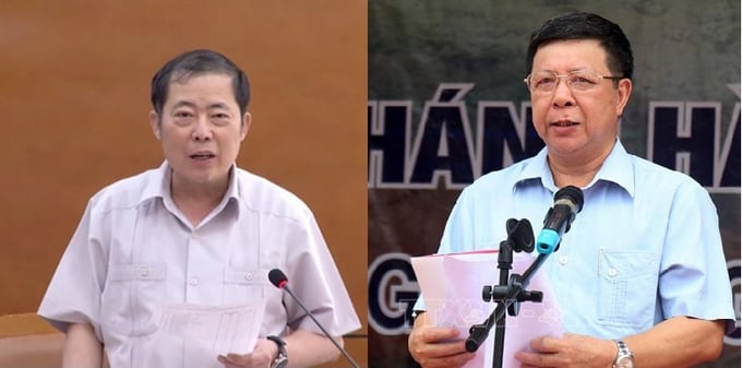 Hai cựu Phó chủ tịch UBND tỉnh Lào Cai Lê Ngọc Hưng và Nguyễn Thanh Dương.
