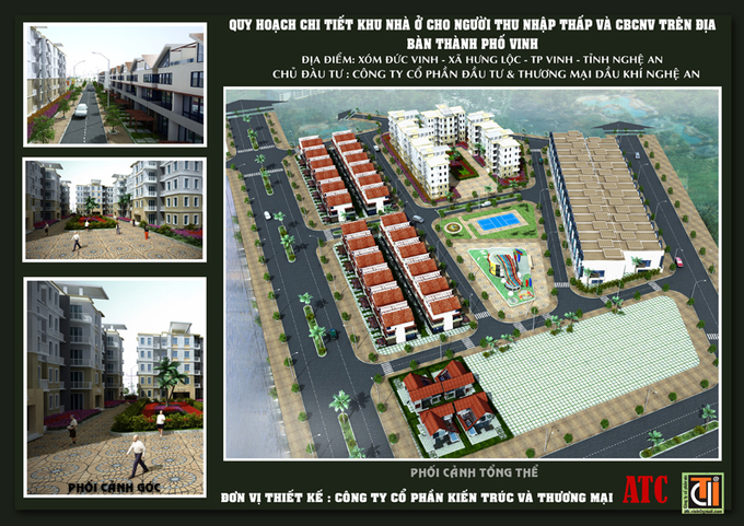 Quy hoạch chi tiết Dự án khu nhà ở thu nhập thấp và nhà ở CBNV Dầu khí - Hưng Lộc, TP Vinh.