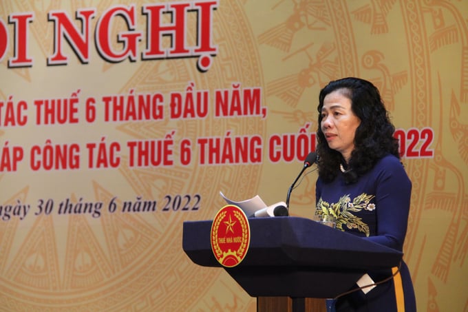 Thứ trưởng Bộ Tài chính Vũ Thị Mai phát biểu chỉ đạo hội nghị