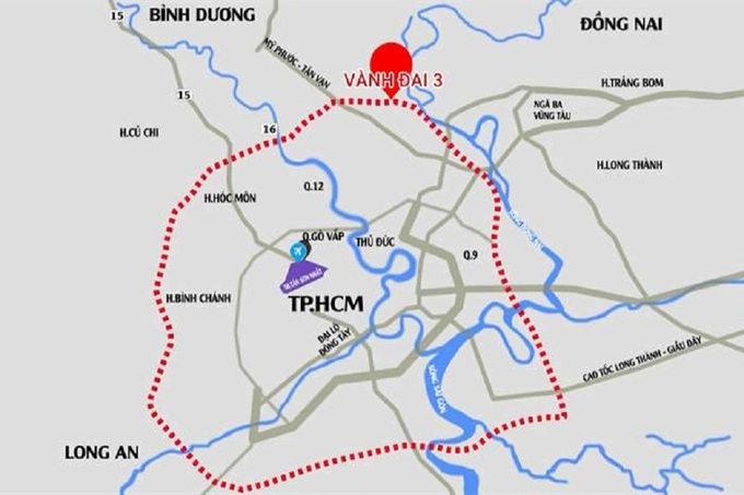 Đường Vành đai 3 được khởi công sớm 6 tháng. Nguồn ảnh: Saigon Times.
