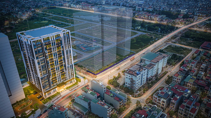 Tòa Lotus 2 - Green City Bắc Giang sở hữu vị trí ba mặt giáp đường lớn.