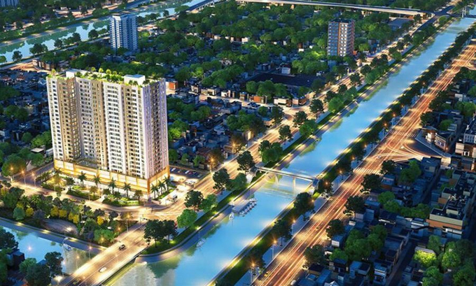 Phối cảnh dự án Căn hộ Chung cư Aurora Residences Quận 8 do DRH Holdings phát triển