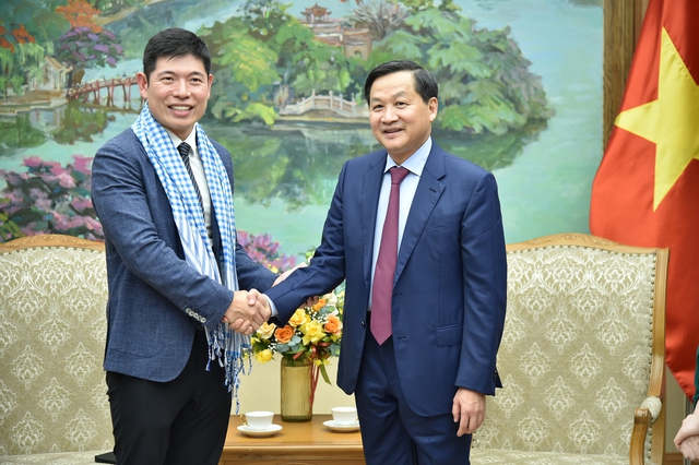 Phó thủ tướng Lê Minh Khái tiếp ông Anthony Tan, Tổng Giám đốc kiêm đồng sáng lập Tập đoàn Grab toàn cầu.