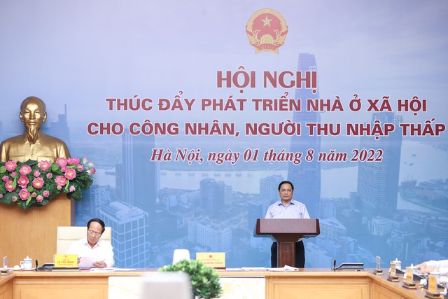 Thủ tướng Phạm Minh Chính chủ trì Hội nghị thúc đẩy phát triển nhà ở xã hội cho công nhân, người thu nhập thấp.
