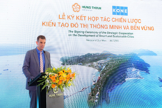 Ông Bas Degeling, Tổng Giám đốc KONE Việt Nam chia sẻ tại sự kiện