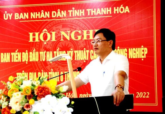 Ông Mai Xuân Liêm - Phó Chủ tịch UBND tỉnh Thanh Hóa phát biểu tại hội nghị