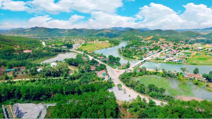 Một góc huyện miền núi Vũ Quang.
