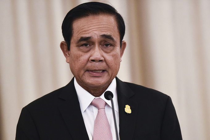 Thủ tướng Thái Lan Prayuth Chan-ocha tại cuộc họp báo ở Bangkok năm 2018. Ảnh: AFP.