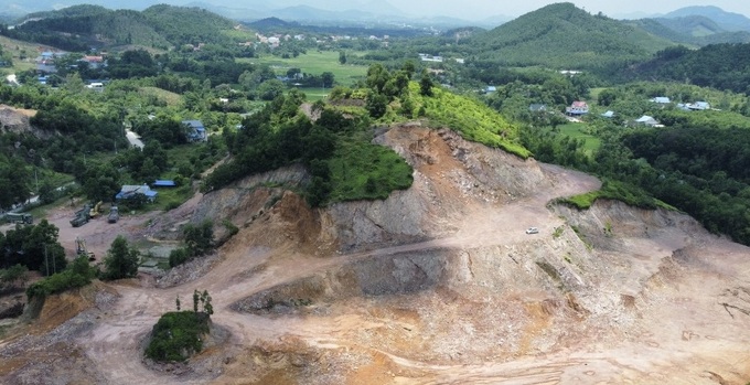 Hàng nghìn m3 đất đã bị khai thác trái phép.