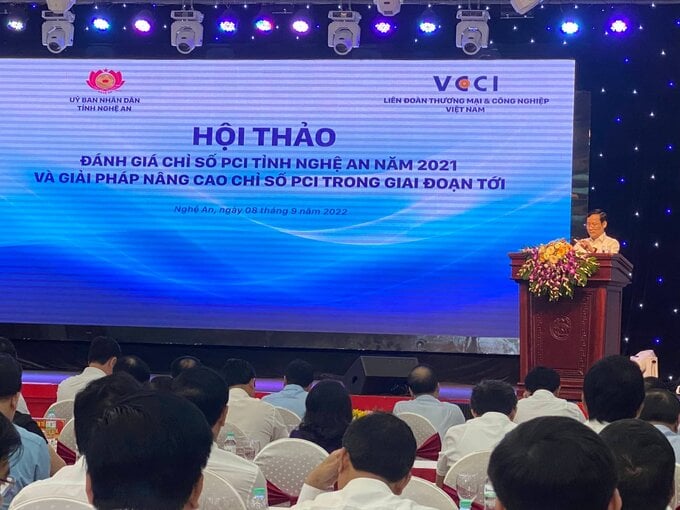 Hội thảo đánh giá chỉ số PCI năm 2021 và giải pháp nâng cao chỉ số PCI trong giai đoạn tới của tỉnh Nghệ An.