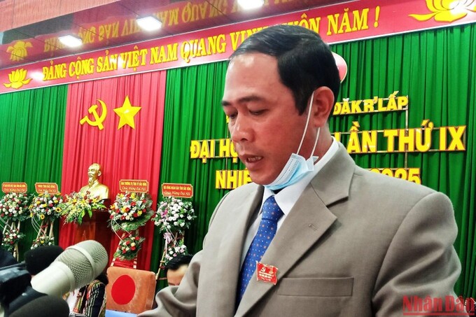 Ông Lê Mai Toản khi còn là Phó Bí thư Thường trực Huyện ủy Đắk R’Lấp.