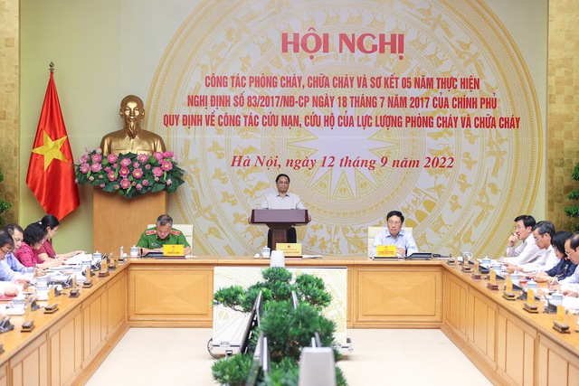 Thủ tướng Chính phủ Phạm Minh Chính chủ trì Hội nghị về công tác phòng cháy, chữa cháy.