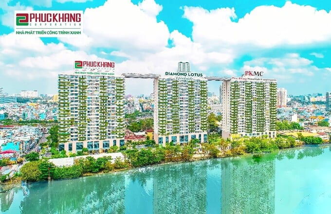 Công trình xanh Diamond Lotus Riverside được Phuc Khang Corporation dành nhiều tâm huyết phát triển đang cho thấy những chỉ số khả quan về tiết kiệm năng lượng điện - nước