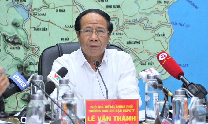 Trưởng Ban chỉ đạo tiền phương là Phó Thủ tướng Chính phủ Lê Văn Thành.